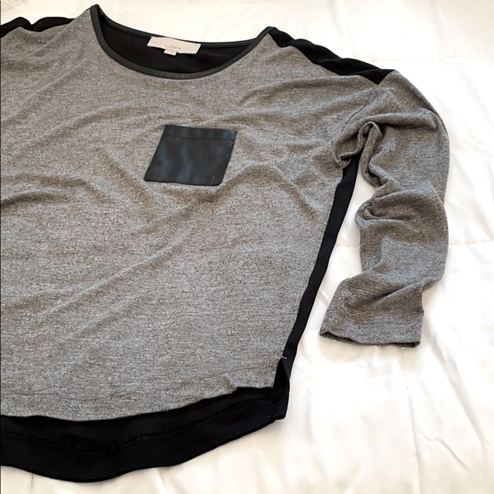Loft Leather Trim Multi Media Top